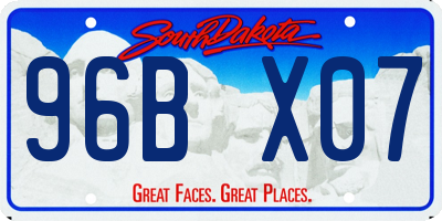 SD license plate 96BX07