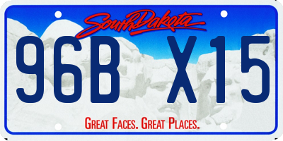 SD license plate 96BX15