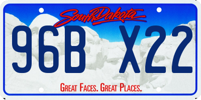 SD license plate 96BX22