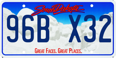 SD license plate 96BX32