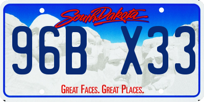 SD license plate 96BX33