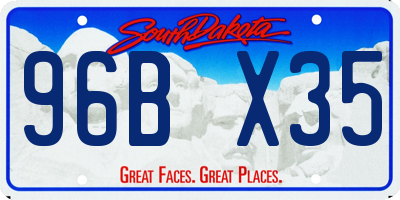 SD license plate 96BX35
