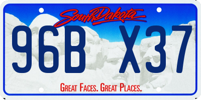 SD license plate 96BX37