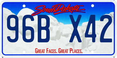 SD license plate 96BX42