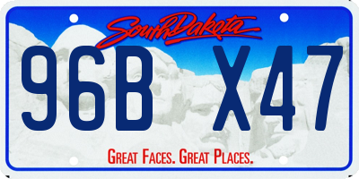SD license plate 96BX47