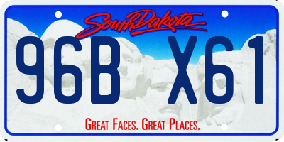 SD license plate 96BX61