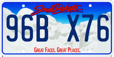 SD license plate 96BX76