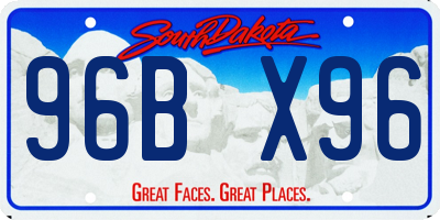 SD license plate 96BX96