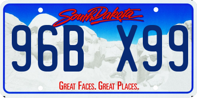 SD license plate 96BX99