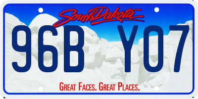 SD license plate 96BY07
