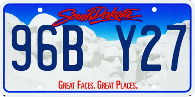 SD license plate 96BY27