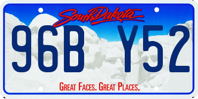 SD license plate 96BY52