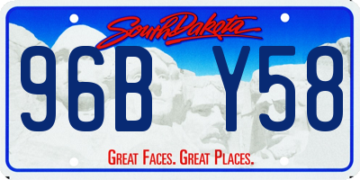 SD license plate 96BY58