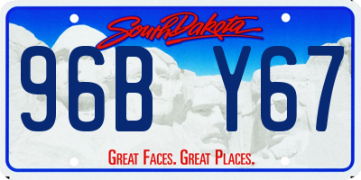 SD license plate 96BY67