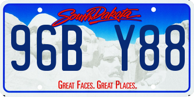 SD license plate 96BY88