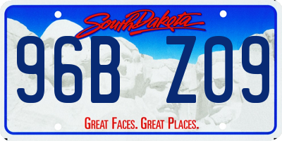 SD license plate 96BZ09