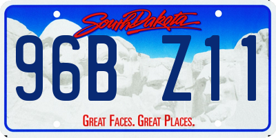 SD license plate 96BZ11