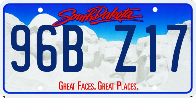 SD license plate 96BZ17