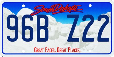 SD license plate 96BZ22