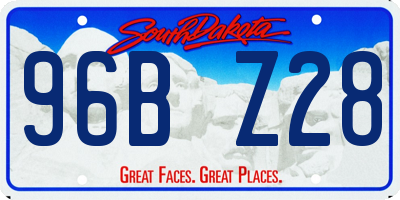 SD license plate 96BZ28