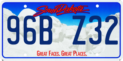 SD license plate 96BZ32