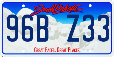 SD license plate 96BZ33