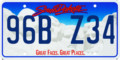SD license plate 96BZ34