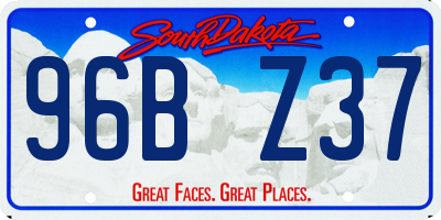 SD license plate 96BZ37