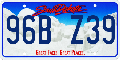 SD license plate 96BZ39