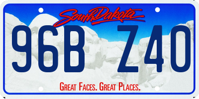 SD license plate 96BZ40