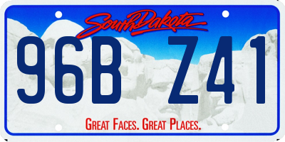 SD license plate 96BZ41