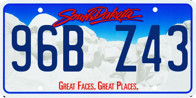SD license plate 96BZ43