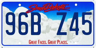 SD license plate 96BZ45