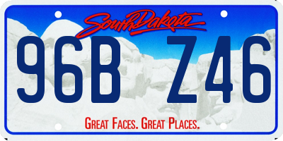 SD license plate 96BZ46