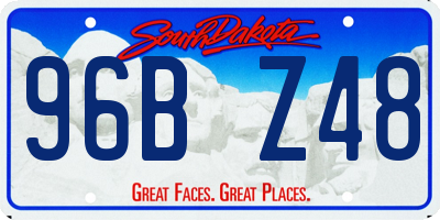 SD license plate 96BZ48