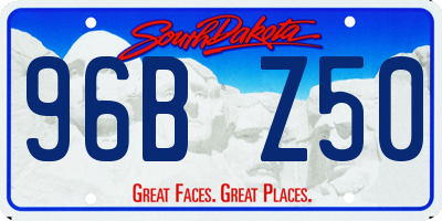 SD license plate 96BZ50