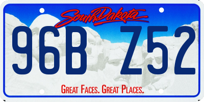 SD license plate 96BZ52