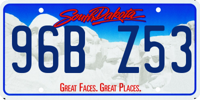 SD license plate 96BZ53