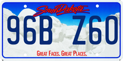 SD license plate 96BZ60