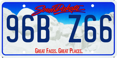 SD license plate 96BZ66