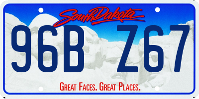 SD license plate 96BZ67