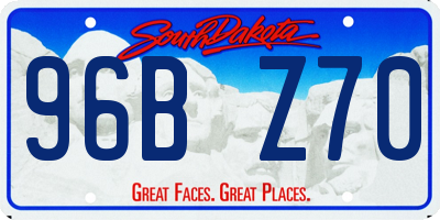 SD license plate 96BZ70