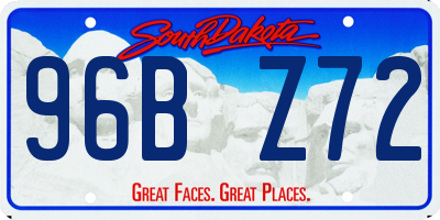 SD license plate 96BZ72