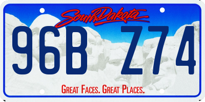 SD license plate 96BZ74