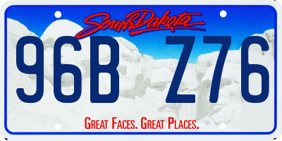 SD license plate 96BZ76