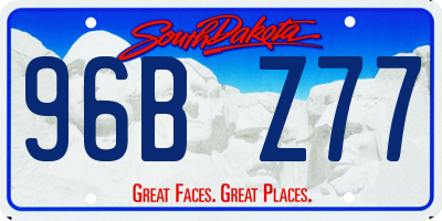 SD license plate 96BZ77