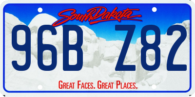 SD license plate 96BZ82