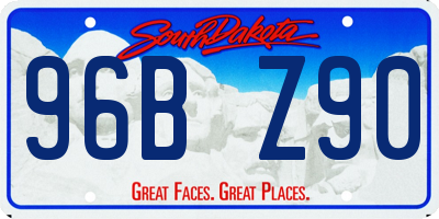 SD license plate 96BZ90
