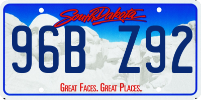 SD license plate 96BZ92