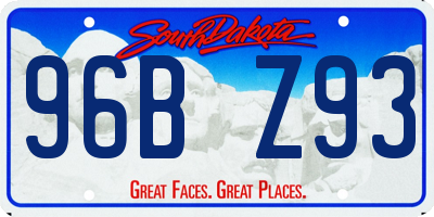 SD license plate 96BZ93